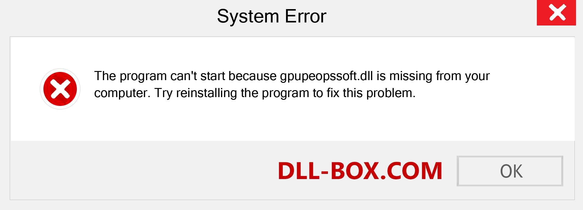  gpupeopssoft.dll file is missing?. Download for Windows 7, 8, 10 - Fix  gpupeopssoft dll Missing Error on Windows, photos, images